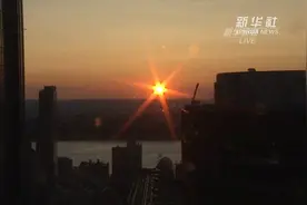 一起来看纽约“曼哈顿悬日”奇观