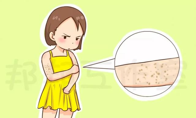 鸡皮肤黑点图片