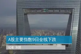 A股主要指数9日全线下跌