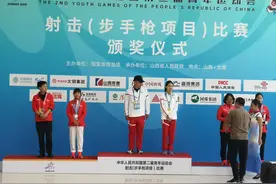全国二青会射击赛场，河南小丫逆转夺金图片