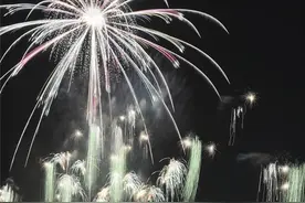 日本大阪淀川花火大会举行 烟花点亮夜空图片