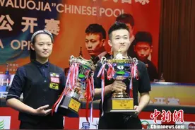 中式台球后继有人“00后”小将承包中国公开赛男女组冠军图片