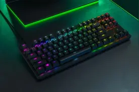 雷蛇推猎魂光蛛竞技版游戏机械键盘：TKL+光轴图片