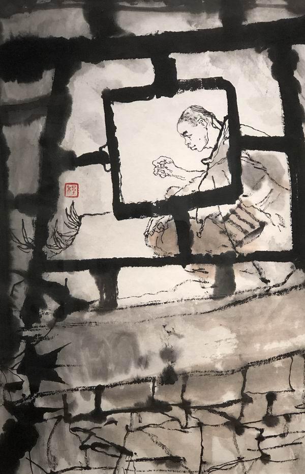 108幅程十发绘《阿Q画传》原作，首次“回乡”完整呈现