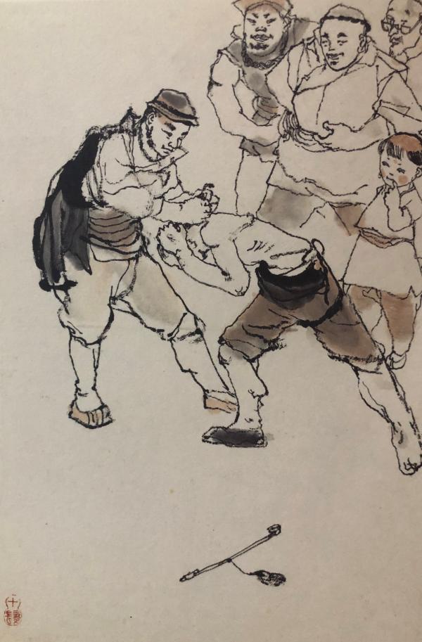 108幅程十发绘《阿Q画传》原作，首次“回乡”完整呈现