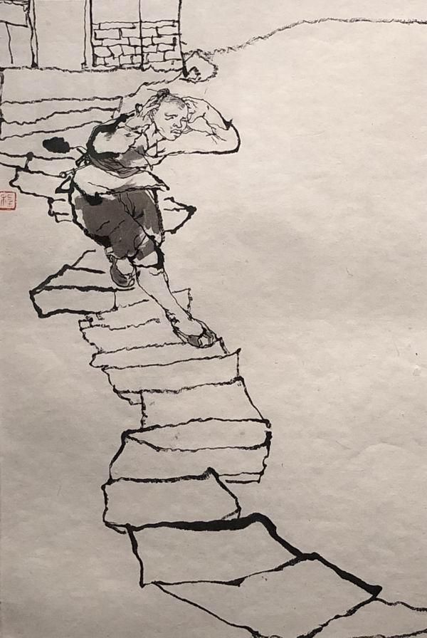 108幅程十发绘《阿Q画传》原作，首次“回乡”完整呈现