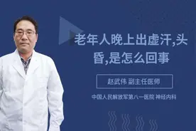 老年人晚上出虚汗,头昏,是怎么回事视频封面
