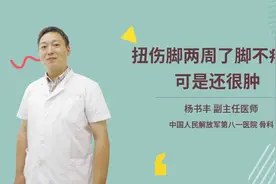 扭伤脚两周了脚不疼了可是还很肿视频封面