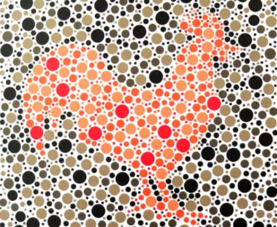 5张色盲色弱检测图，有一张是大公鸡，你识别出来了吗？