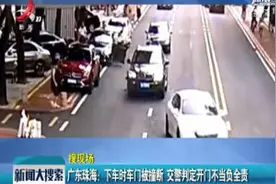 广东珠海：下车时车门被撞 交警判定开门不当负全责视频封面