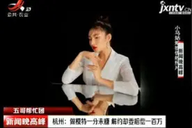杭州：做模特一分未赚 解约却要赔偿一百万视频封面