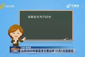 山东2020年新高考方案出炉 11月1日起报名视频封面