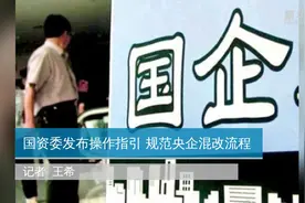 国资委发布操作指引 规范央企混改流程视频封面