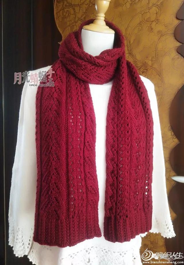 仿欧美解翻译款:教你织一条温暖的云舒棒针羊毛围巾(附解)