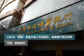 43亿元“绿鞋”资金力挺上市后股价，邮储银行明日申购视频封面