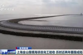 上海金山围填海项目完工验收，历时近两年圈围成陆3866亩！视频封面