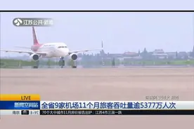 1-11月江苏9家机场旅客吞吐量超5377万人次，增长较快视频封面