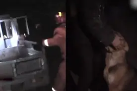 醉酒男驾驶三轮车坠入3米深沟渠 被救时大喊：人没事，先救狗！视频封面