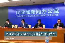 2019年全国947.1万对新人登记结婚视频封面