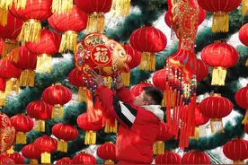 北京石景山游乐园装饰园区迎新春图片