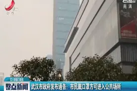 武汉市政府发布通告：市民戴口罩方可进入公共场所