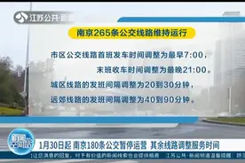1月30日起 南京180条公交暂停运营 其余线路调整服务时间视频封面
