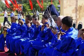 冀中笙管乐：鞭炮齐鸣锣鼓喧天 传统鼓吹乐“音乐会”图片