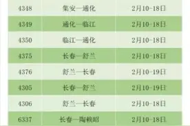 速看！2月10日沈阳铁路列车停运公告图片