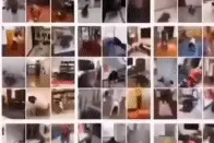 游泳网课场面太壮观，网友：感觉游了个寂寞……图片
