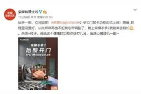 荣耀MagicWatch 2 NFC门禁卡功能上线 抬腕即可开门图片
