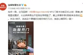 荣耀MagicWatch 2 NFC门禁卡功能上线 抬腕即可开门图片
