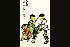 童年趣事：少时谁人不顶拐？图片