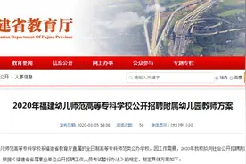 福建幼儿师范高等专科学校招聘附属幼儿园教师2名图片