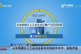最新！山东规模以上工业企业已复产26088家，复工人数达436.8万人视频封面