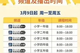 3月9日四川中小学线上“开学”！全年级课表都在这里图片