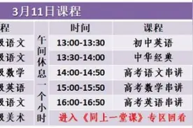CETV4同上一堂课直播入口 3月11日cetv4《同上一堂课》课程表图片