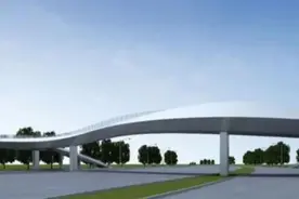 晋江进出泉州市区交通要道凤池路8月份将投用一座人行天桥图片