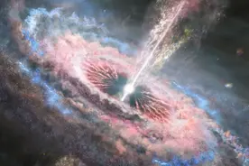 外媒：天文学家用哈勃望远镜捕捉到“海啸”类星体图片