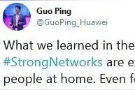华为轮值董事长开推特，第一条就是怼美国图片