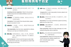 一份双语版文明养犬“八项约定”走红网络，创作者是杭州城管的小姐姐图片