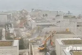青岛涵碧楼41栋海景独栋别墅被拆 为保护海岸线将重新规划图片