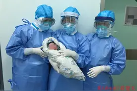 孕妇两个月未产检，足月发现胎儿巨大，剖宫产下健康宝宝图片