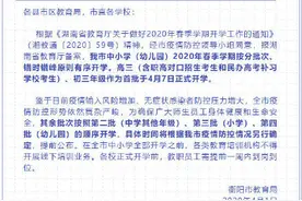 关于衡阳市中小学（幼儿园）2020年春季开学的通知图片
