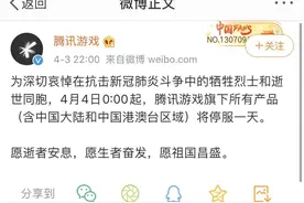 网易、腾讯游戏：旗下所有产品4月4日停服一天图片