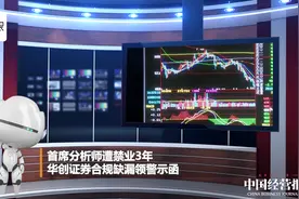 首席分析师遭禁业3年 华创证券合规缺漏领警示函视频封面