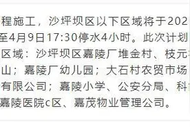 注意！本周重庆这些地方要停水图片