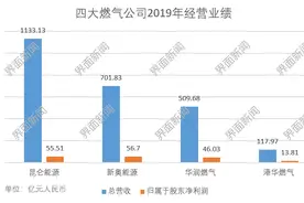 四大燃气巨头去年净利均增长，最挣钱的是哪家？图片