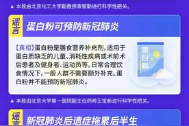 蛋白粉能预防新冠肺炎？3月谣言榜单出炉图片