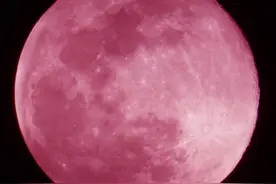 陆良：粉红色的月亮惹人爱图片