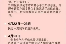 小学入学信息昨起开始登记，4月23日前需按规定格式上传照片图片